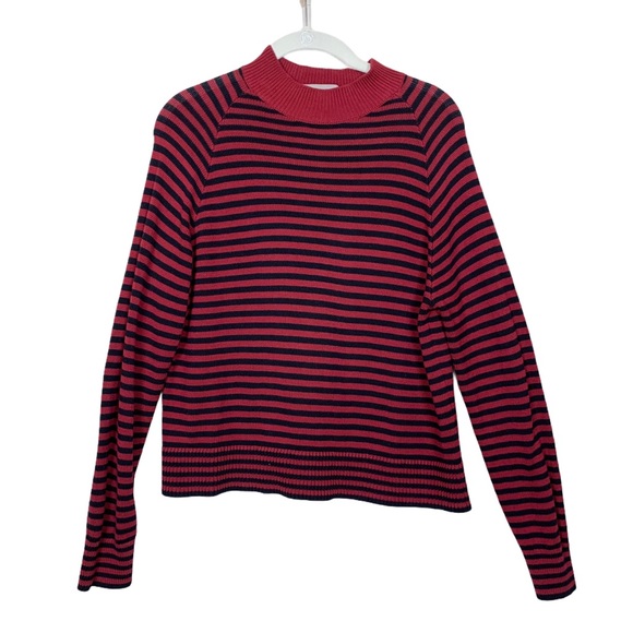 Everlane Sweaters - Everlane Blue & Red Striped Cotton Sweater Small
